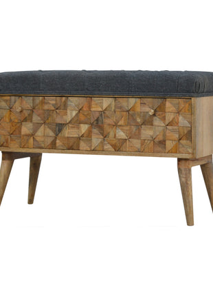 Graue Tweed-Diamantbank