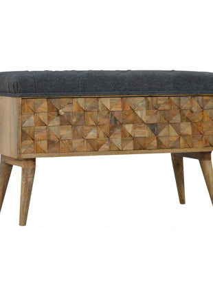 Graue Tweed-Diamantbank