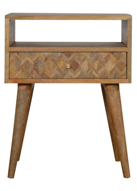 Assorted Oak-ish Open Slot Bedside
