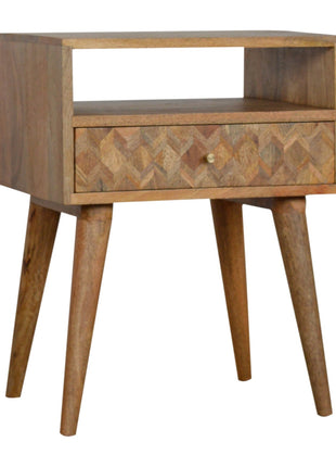 Assorted Oak-ish Open Slot Bedside