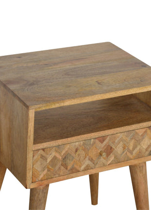 Assorted Oak-ish Open Slot Bedside