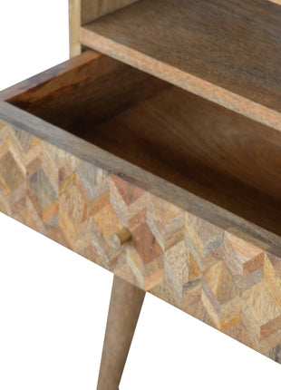 Assorted Oak-ish Open Slot Bedside