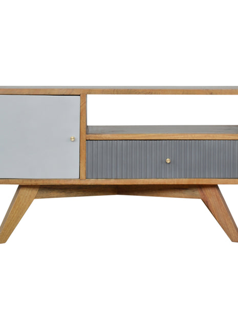 Line Grey Media Unit with Open Slot