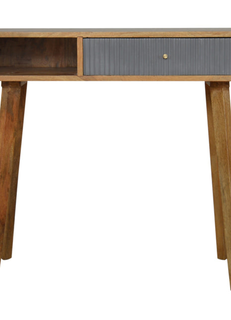 Grey Line Carved Writing Desk