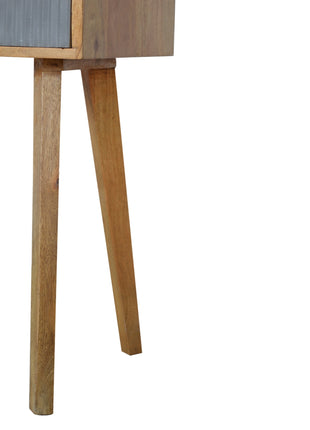 Schreibtisch mit geschnitztem Design in Grau