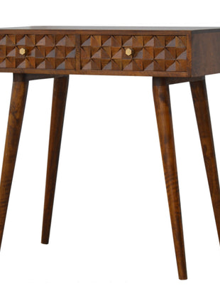 Chestnut Diamond Carve Console