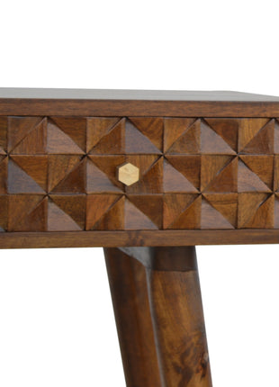 Chestnut Diamond Carve Console