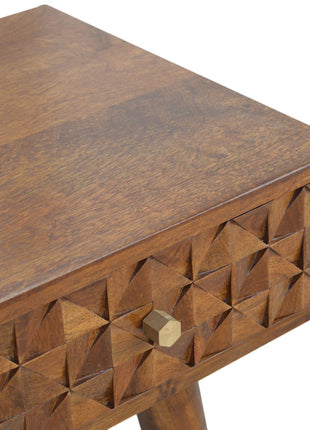 Chestnut Diamond Carve Console
