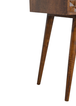 Chestnut Diamond Carve Console