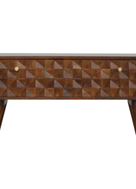 Chestnut Diamond Storage Bench