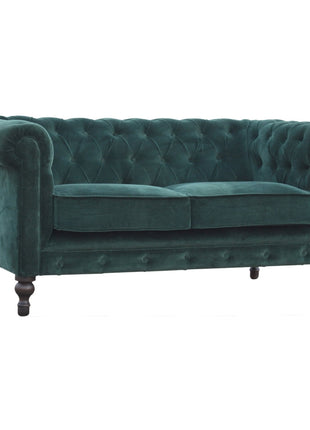Emerald Green Velvet Chesterfield