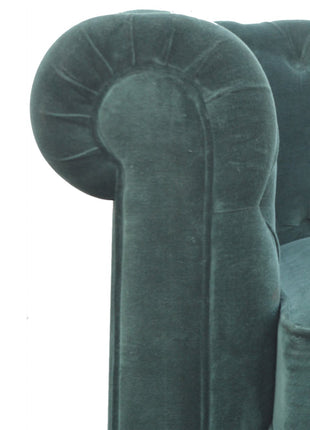 Emerald Green Velvet Chesterfield