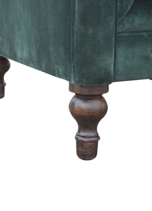 Emerald Green Velvet Chesterfield