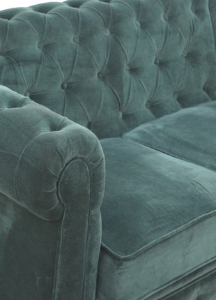 Emerald Green Velvet Chesterfield
