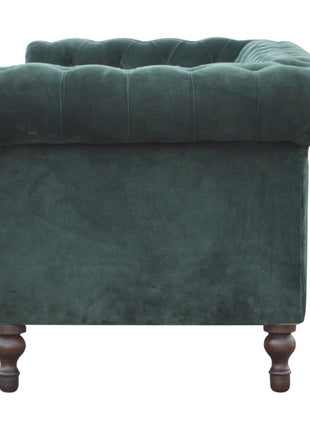 Emerald Green Velvet Chesterfield