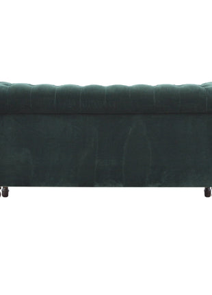 Emerald Green Velvet Chesterfield