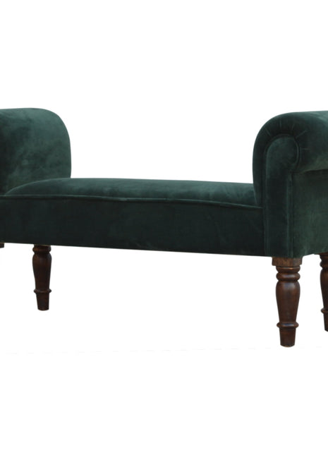 Emerald Velvet Bench