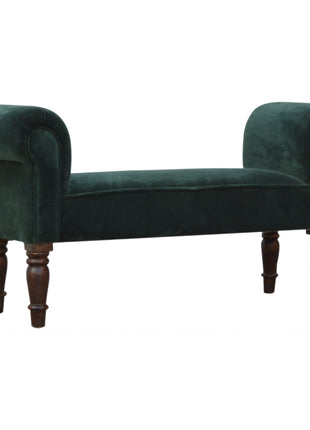 Emerald Velvet Bench