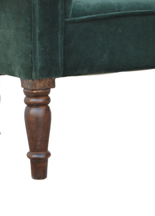 Emerald Velvet Bench