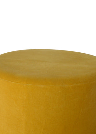 IN818 - Mustard Velvet Footstool with Gold Base