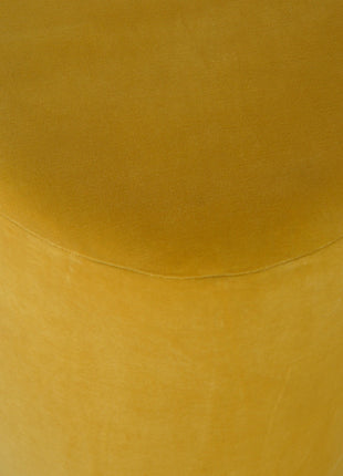 IN818 - Mustard Velvet Footstool with Gold Base