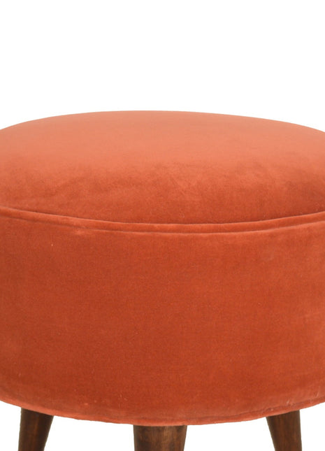 Brick Velvet Nordic Style Footstool