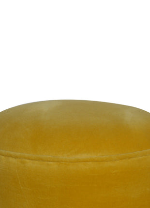Mustard Velvet Nordic Footstool