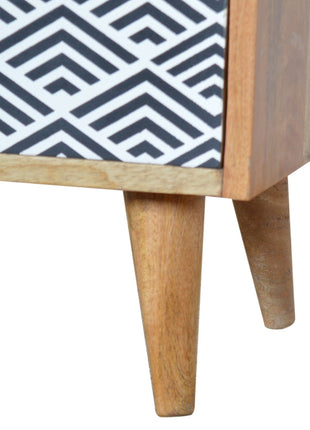 Mono Print Bedside with Open Slot
