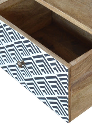 Mono Print Bedside with Open Slot