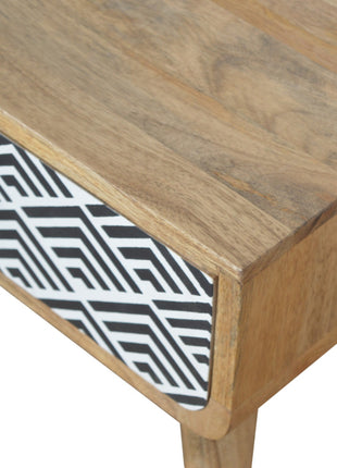 Monochrome Print Bedside