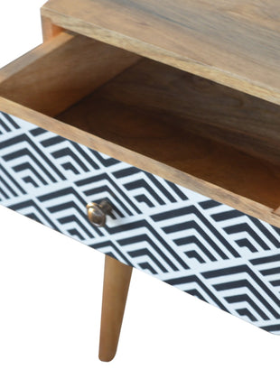 Monochrome Print Bedside