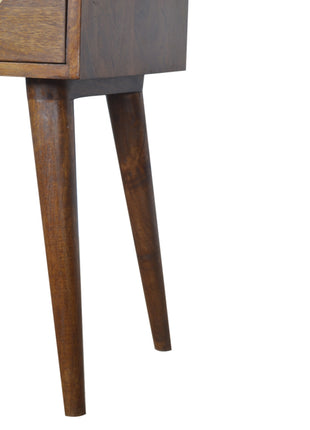 Geometric Brass Inlay Bedside