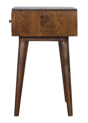 Geometric Brass Inlay Bedside