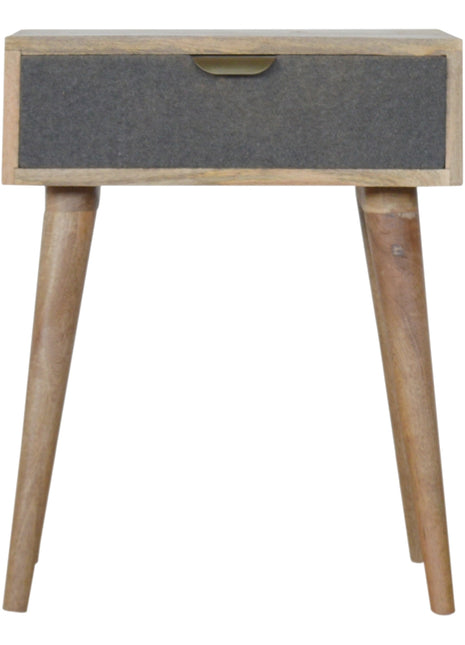 Grey Tweed Bedside