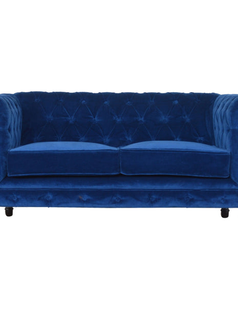 Royal Blue Velvet Chesterfield Sofa