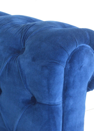 Royal Blue Velvet Chesterfield Sofa