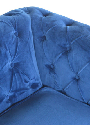 Royal Blue Velvet Chesterfield Sofa