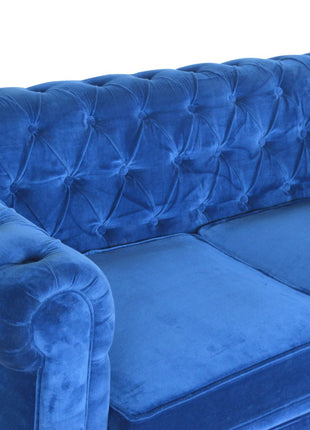Royal Blue Velvet Chesterfield Sofa