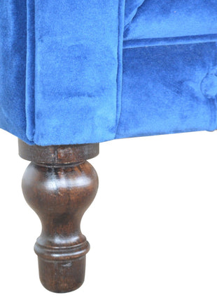 Royal Blue Velvet Chesterfield Sofa