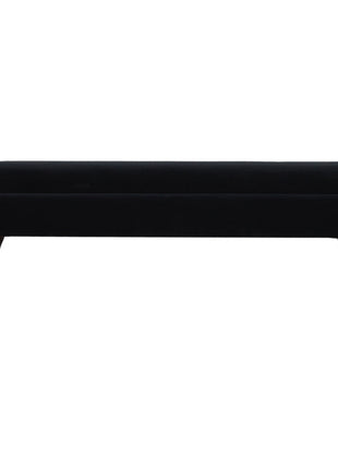 Black Velvet Castor Bench