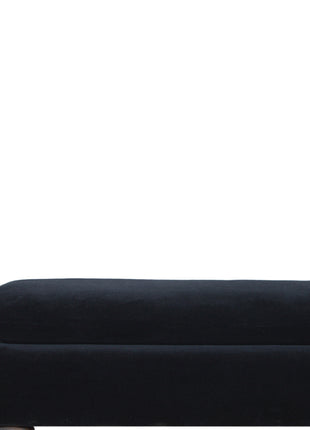 Black Velvet Castor Bench