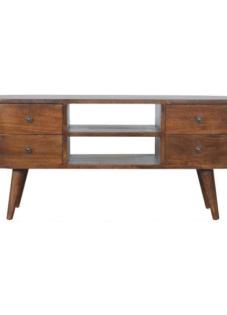 Chestnut Rounded Entertainment Unit