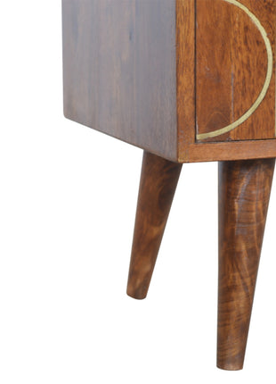Chestnut Inlay Abstract TV Unit