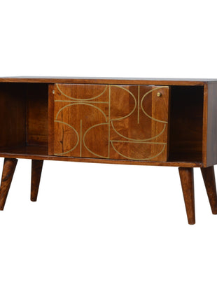 Chestnut Abstract Inlay Sideboard