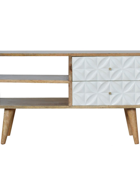 Diamond Carved Media Unit