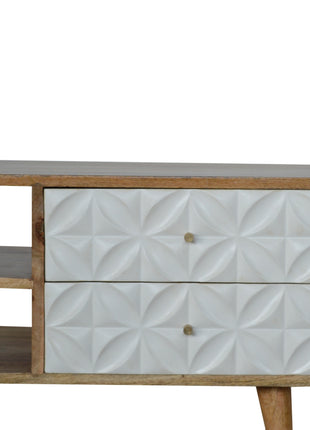 Diamond Carved Media Unit