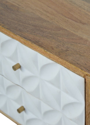 Diamond Carved Media Unit