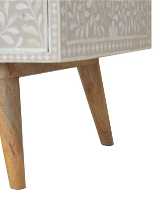 Taupe Floral Bone Coffee Table