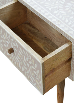 Taupe Floral Bone Coffee Table