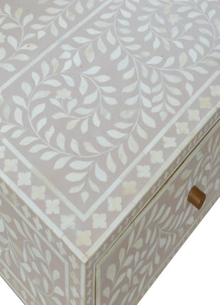 Taupe Floral Bone Coffee Table